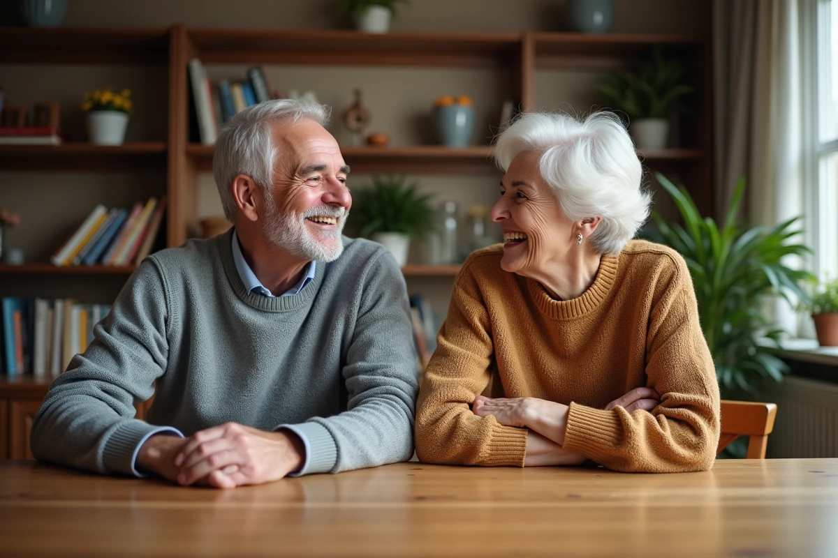 Couple souriant lors d